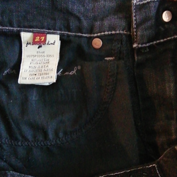 7 for all mankind black bootcut jeans size 27 - Picture 3 of 7